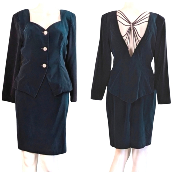 Niki Dresses & Skirts - Vtg Niki Petites Velvet Skirt Set